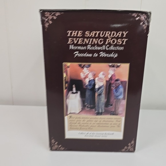 Norman Rockwell Saturday Evening Post Freedom to Worship Porcelain House - Picture 8 of 11